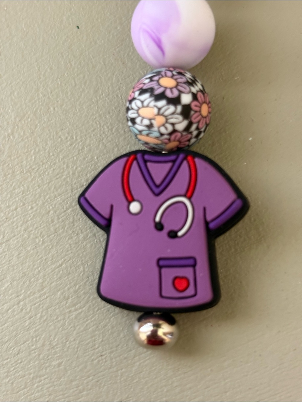 Purple Nurse Scrub Keychain - Picture 4 of 5